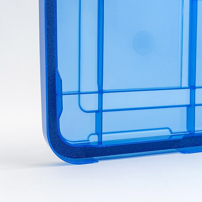 Iris 26.5 Quart Ultimate Clear Plastic Latching Storage Bin with