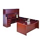 Boss Office Products 71" U-Shaped Curved Bow Desk with File Pedestal and Hutch, Mahogany (GROUPAH-M)~#|#~4F584D05-72F1-4684-B794DD51834CEAA0_sc7