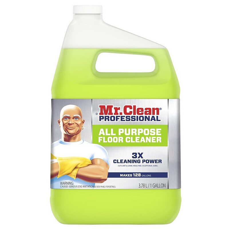 Mr. Clean Professional Liquid Concentrate All Purpose Floor Cleaner, Lemon Scent, 1 Gallon, 3/Carton (02621) image 1