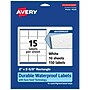 Avery Laser/Inkjet Rectangle Waterproof Multipurpose Labels, 2.625"  x 2", White, 150/Pack (94235)~#|#~4F5C7E0A-63B6-4C42-A8268E2BE0B523B9_sc7