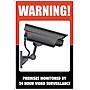 Cosco Video Surveillance Indoor/Outdoor Wall Sign, 8" x 12", White/Black/Red (098381)~#|#~4F5DAA03-8C43-4E24-A656398A8D69D646_sc7