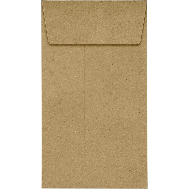 LUX #5 1/2 Coin Envelopes with Peel & Seel, 100% Recycled, 3.125" x 5.5", Brown, 50/Box (LUX-512-GB-50) image 1