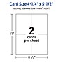 Avery Integrated Cards, 4.25" x 5.5", Glossy White, 20/Pack (95347)~#|#~4F64CDB7-8D7D-4020-BCA2DD8DB2CC0F7A_sc7