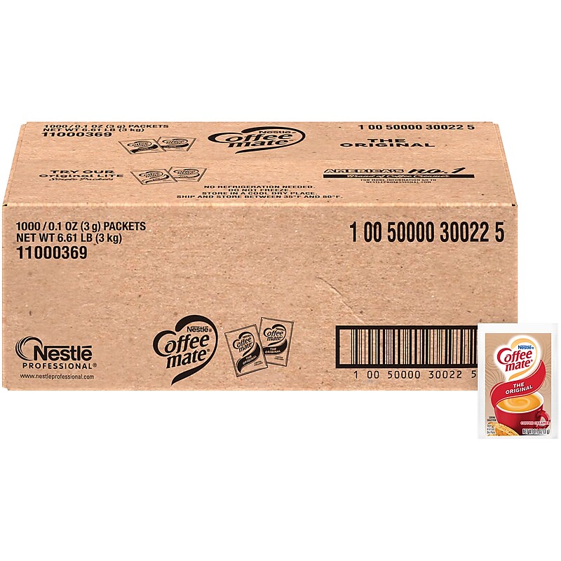 Coffee mate Original Powdered Creamer, 0.1 oz., 1000/Carton (NES30033) image 1
