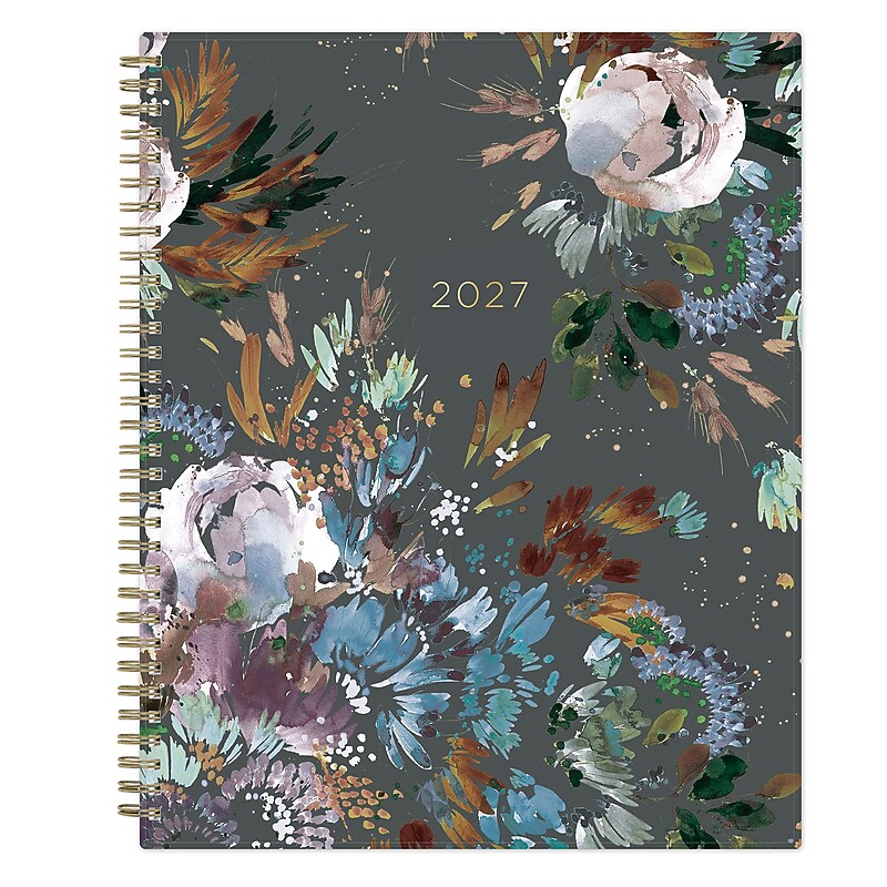 2027 Blue Sky Kelly Ventura Midnight Garden 8.5" x 11" Calendar Year Weekly & Monthly Standard Planner, Plastic Cover image 1