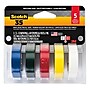 Scotch Vinyl Electrical Tape, 4.88" x 20', Assorted Colors, 5/Pack(10457)~#|#~4F688F30-9D23-429C-A88A9C02F50FBFF1_sc7