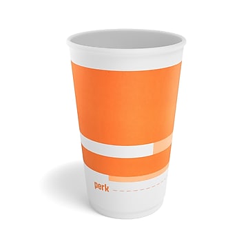 Dixie PerfecTouch Paper Hot Cups, 16 oz., Coffee Haze, 50/Pack (5356CD) |  Staples