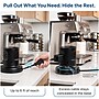 Uncaged Ergonomics Retractable Power Strip with USB-C, 4 AC Outlets, 4 USB Ports and 6ft Retractable Cord, Black (RC-black)~#|#~4F6EF3F5-AF45-43F4-AD7A7E5716DB35FC_sc7