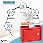 AdirOffice Steel Multipurpose Drop Box Interoffice Mailbox, Medium, Red (631-02-RED-PKG)~#|#~4F7256A1-B1C4-403D-A9877E8D5C8BD2F1_sc7