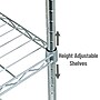Mind Reader 4 Shelf Metal Adjustable Shelving, 48" x 11.75" x 23.5", Silver (4TSHELVU-SIL)~#|#~4F7A1589-EEB2-4CD0-9DA9B4FA78718BC6_sc7