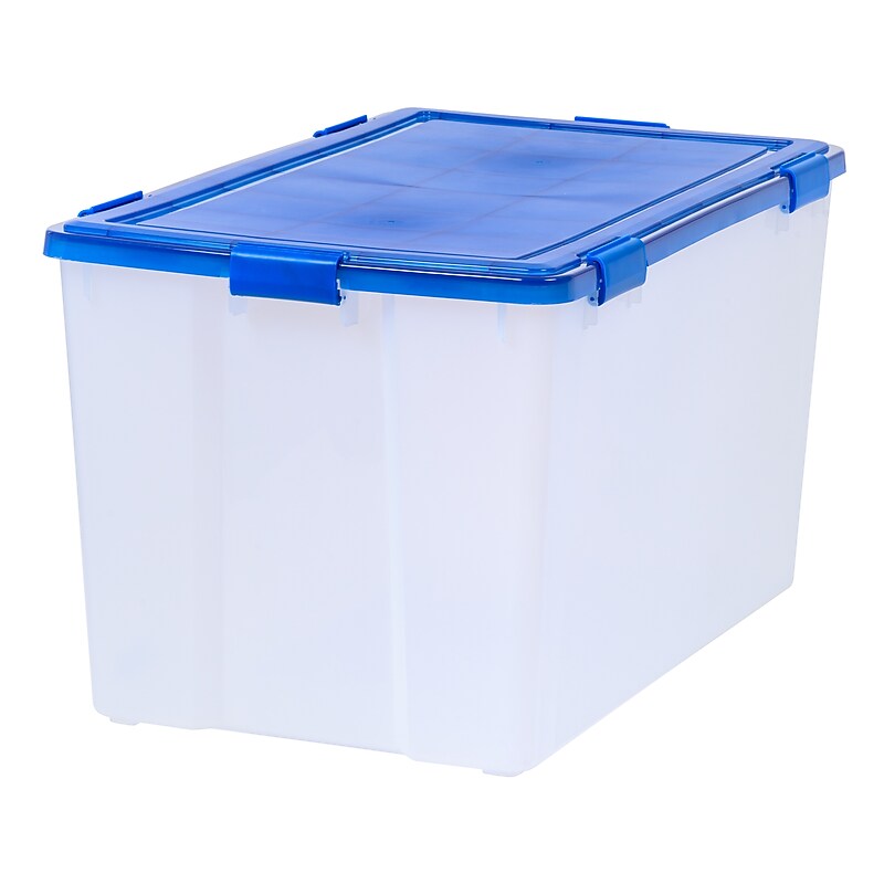 Iris 156 Quart Storage Container with Lid, Plastic, Clear (500190) image 1