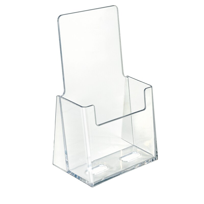 Azar Broshure Holder, 8.5" x 14", Vertical, Freestanding, Clear Acrylic, 100/Pack (252012-100PK) image 1