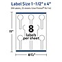Avery TrueBlock Laser/Inkjet Decorative Edge Multipurpose Labels, 1.5" x 4", White, 200/Pack (94116)~#|#~4F89DE23-DC62-49DD-82386B71DA3E5B59_sc7