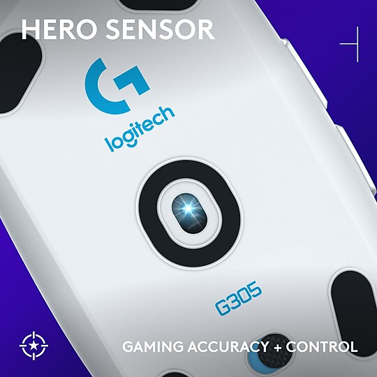 Logitech G305 Lightspeed Wireless Optical Gaming Mouse, White (910-005289) at Staples