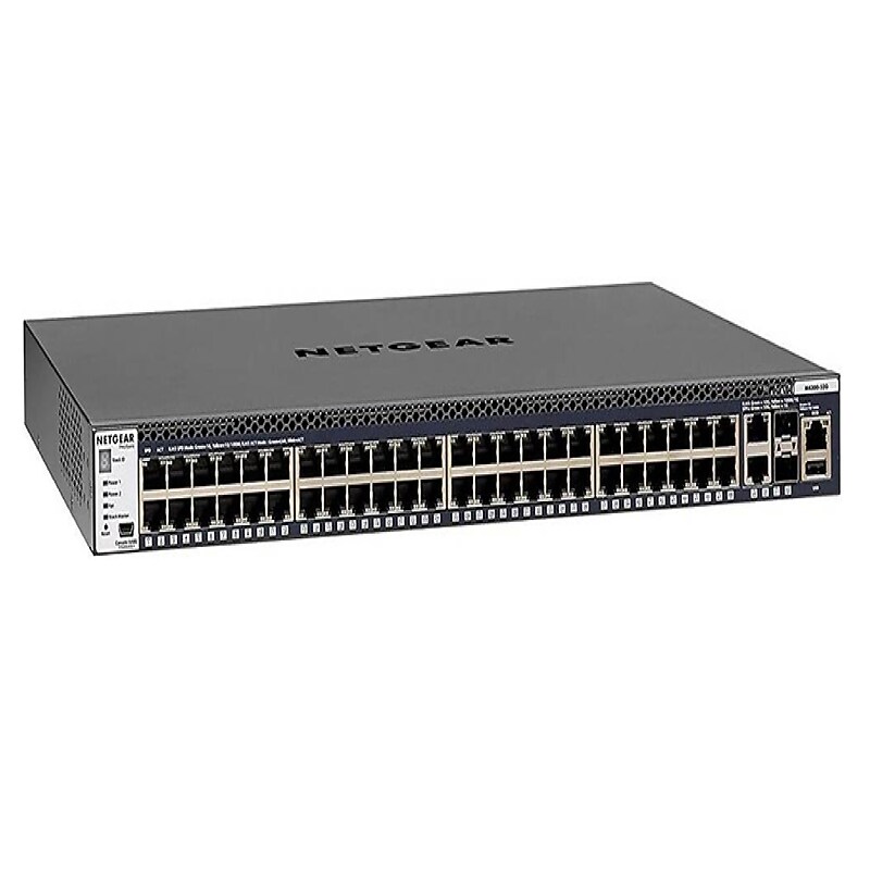 Netgear 48-Ports PoE Managed Switch, 176Gbps, Black (GSM4352S-100NES) image 1