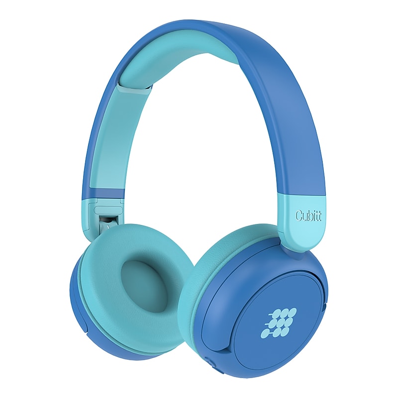 Cubitt Jr. Wireless Active Noise Canceling Over-Ear Headphones, Bluetooth, Sky Blue (CTANCJR-2) image 1