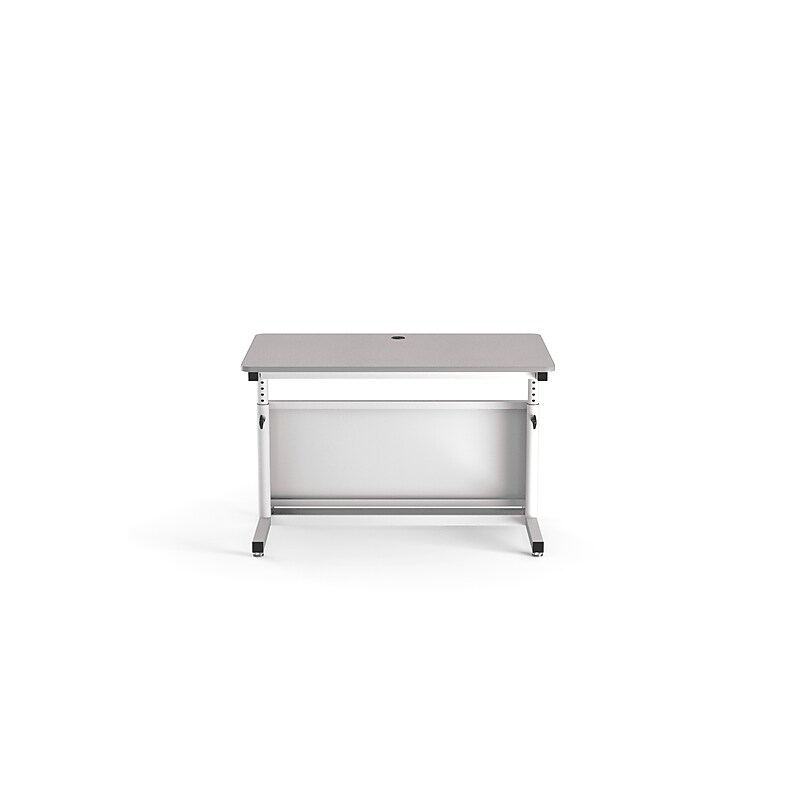 VersaDesk Deluxe 48"W Manual Adjustable Standing Computer Table, Grey/White (CTL4830-WG) image 1