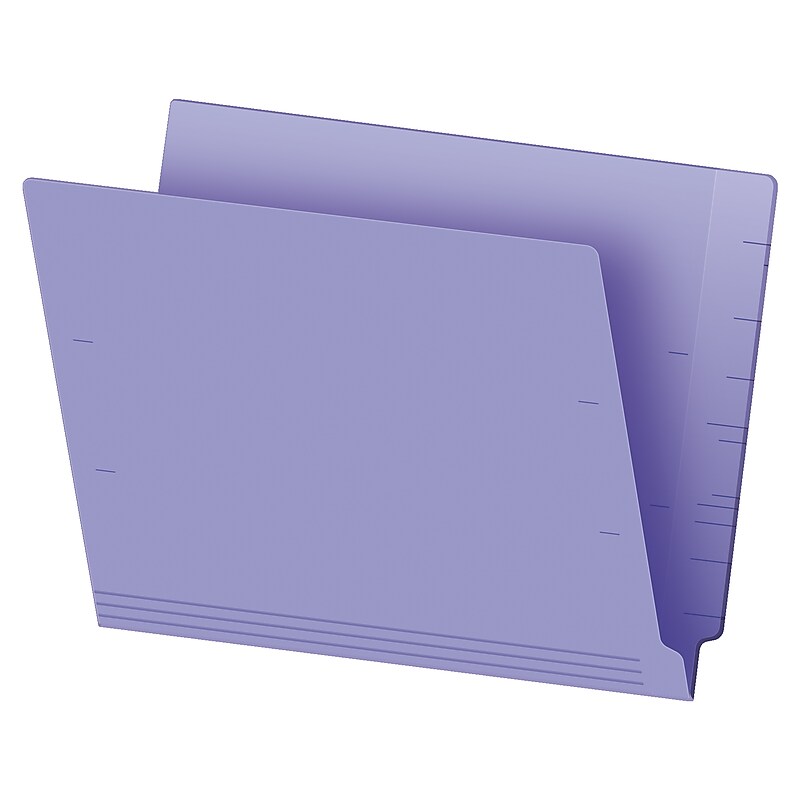 Pendaflex Recycled End Tab File Folder, Straight Cut, Letter Size, Purple, 100/Box (H110DPR) image 1