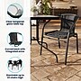Flash Furniture Lila 28'' Square Table with 4 Rattan Stack Chairs, Black (TLH073SQ037BK4)~#|#~4F94153D-46FB-4932-A8EC9D825571324B_sc7