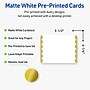Avery Gold Edge Dots Matte Blank Card, White, 20/Pack (S00-DK3)~#|#~4F945167-A117-459F-A9F8A47D3C71D865_sc7