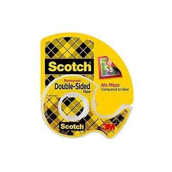 Scotch® Permanent Double Sided Tape w/Refillable Dispenser, 1/2" x 13 yds., 1" Core 1 Roll (137)