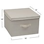 Household Essentials Medium Stackable Folding Fabric Square Storage Box With Lid, 10" x 15"x 15", 39 Qt., Cream (117-1)~#|#~4F9DCAF2-7AFB-42DD-970E0FC5DC07B11D_sc7