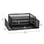 Mind Reader Metal Desktop Organizer Letter Tray, 16.75"L x 9.15"W x 6"H, Black  (4TSIDE2-BLK)~#|#~4F9E49EC-286F-4A05-9CD66E0EB7C9B6D2_sc7