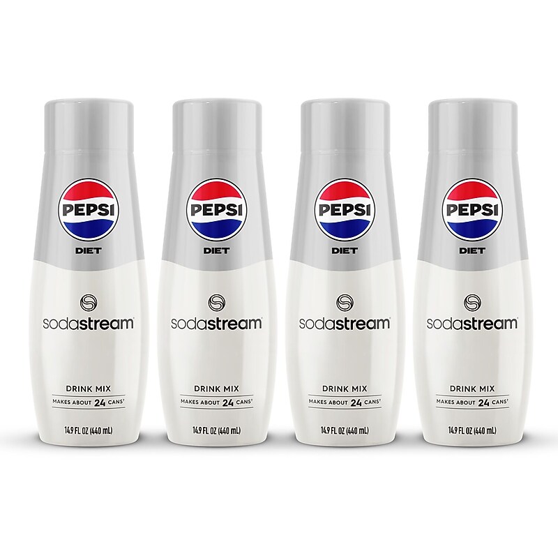 SodaStream Diet Pepsi Drink Mix, 14.9 oz., 4 Bottles/Pack (1102990010) image 1