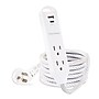 CyberPower GC206UCW Home Office 2-Outlet Surge Protector, 1-USB-C Port, 1-USB-A Port, 6 ft. Cord, 350J Surge Suppression, White ~#|#~4FA00F08-38E9-4EFF-B0AE034D72B09176_sc7