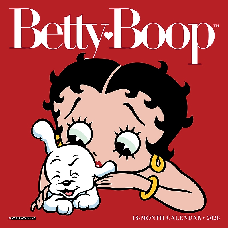 2026 Willow Creek Betty Boop 7" x 7" Monthly Wall Calendar (53478) image 1