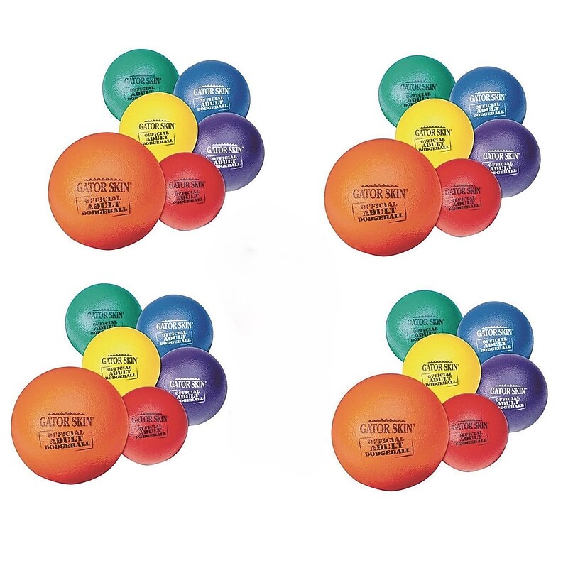 Gator Skin 8.3" Official Adult Dodgeballs, Assorted Colors, 24/Pack (W9692CS) image 1