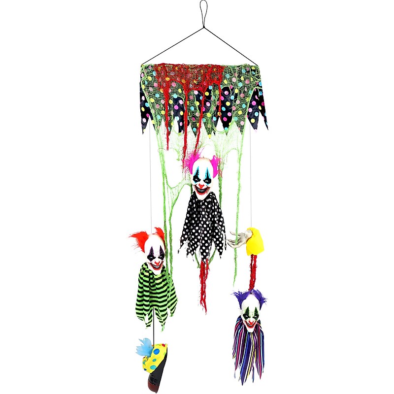 Haunted Hill Farm Animatronic Floating Clown Heads (HHCLOWN-38HLSA) image 1