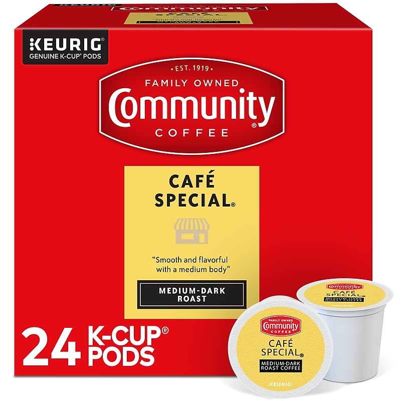 Community Coffee Cafe Special Coffee Keurig® K-Cup® Pods, Medium Dark Roast, 24/Box (5000374325) image 1