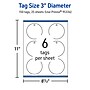 Avery 3" Diameter  Blank Price & Merchandise Tags, White, 150/Carton (95334-MWT25)~#|#~4FAF416F-F813-47B9-8C7B8CA5BB6FDD5A_sc7