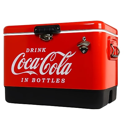 Coca-Cola Metal Ice Chest, 54 Quart, Red (CCIC-54R) Simolary simolary.com