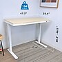 Mount-It! 47"W Electric Adjustable Standing Desk, Maple/White (MI-15004)~#|#~4FB357DA-DB2C-4591-913A8D460476DA3F_sc7