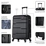 DUKAP Rodez 24" Hardside Suitcase, 4-Wheeled Spinner, TSA Checkpoint Friendly, Black (DKROD00M-BLK)~#|#~4FB44B9A-C9FF-45AB-9C6B40E60785ADB7_sc7
