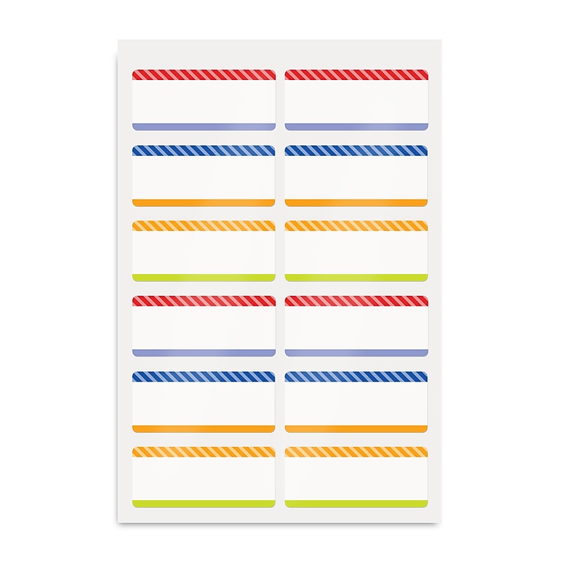 Avery Multipurpose Labels, Matte Assorted, 12 Labels/Sheet, 2 Sheets/Pack (40774) image 1
