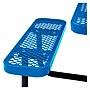 Global Industrial 46" Square Outdoor Steel Picnic Table, Expanded Metal, Blue (277151BL)~#|#~4FB474B3-0889-42C1-A0C5A8A58788E460_sc7
