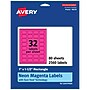 Avery Laser/Inkjet Rectangle Multipurpose Labels, 1" x 1.5", Neon Magenta, 2560/Box (94219)~#|#~4FB7C071-6EC4-4ABD-8BA892B43A22DF65_sc7