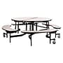 NPS MTR Series 60" Round Mobile Cafeteria Table With Benches, Grey Nebula (MTR60B-MDPEPCGYGY)~#|#~4FB8B540-2EBD-4FA4-BF032B0E10CA2841_sc7
