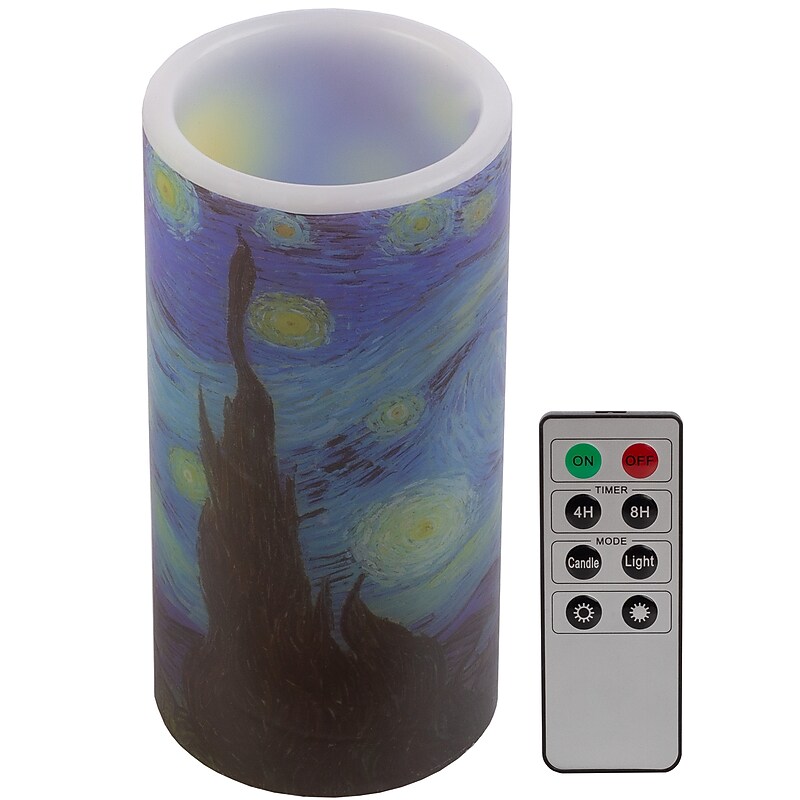 Lavish Home Van Gogh Starry Night LED Candle (80-FC1008) image 1