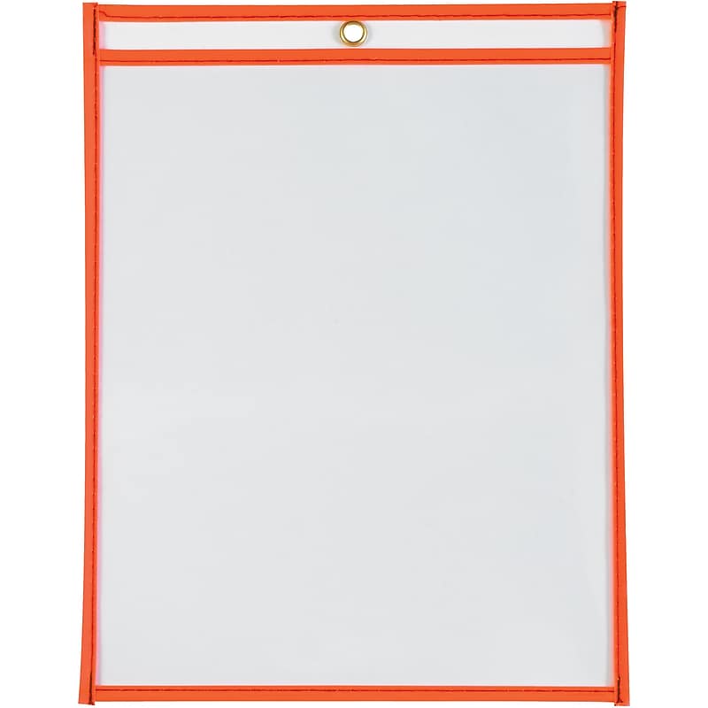 Partners Brand Lightweight Job Ticket Holder, 9" x 12", Neon Orange, 15/Carton (JTH115OR) image 1