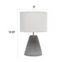 Creekwood Home Tapered Concrete 14.37" LED Table Lamp, Gray (CWT-1010-GY)~#|#~4FBC21F2-C676-423E-A937A9B2899BC165_sc7