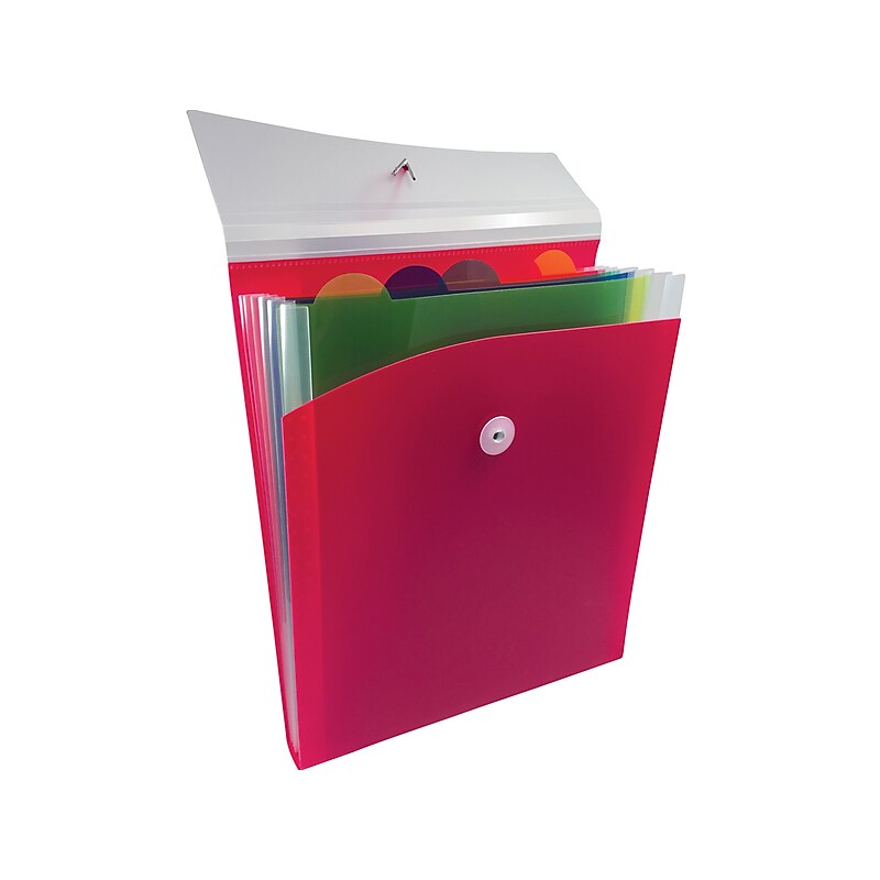 Better Office Expandable Heavy Duty Plastic File, 6-Pocket, Letter Size, Assorted Colors (59570) image 1