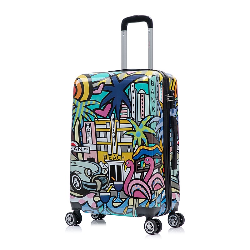 InUSA 24" Hardside Miami Suitcase, 4-Wheeled Spinner, TSA Checkpoint Friendly, Miami (IUAPC00M-MIA) image 1