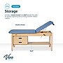 Aristo Wood Physician Adjustable Exam Table with Shelf, Dual Drawer Cabinet, Paper Cutter, Holder, 500 lb Capacity, Blue~#|#~4FC5998A-E347-4DBD-B7BEE8BBFB3DBE1D_sc7