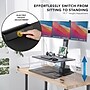 Mount-It! Electric Adjustable Triple Monitor Standing Desk Converter for 32" Monitors, Holds 13.2 lbs., Black(MI-7983)~#|#~4FC6B133-8CDC-4CAB-BAF1F0B3887A380F_sc7