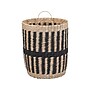 Household Essentials Pillar Cattail/Paper Storage Basket, Light Beige/Black (ML-6715)~#|#~4FCA4D27-2E7C-4C6B-949C5F4FE6289DDA_sc7