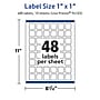 Avery TrueBlock Laser/Inkjet Square Multipurpose Labels, 1" x 1", White, 480 Labels/Pack (94103)~#|#~4FCEEB38-D730-419A-AEEC792C0E262257_sc7